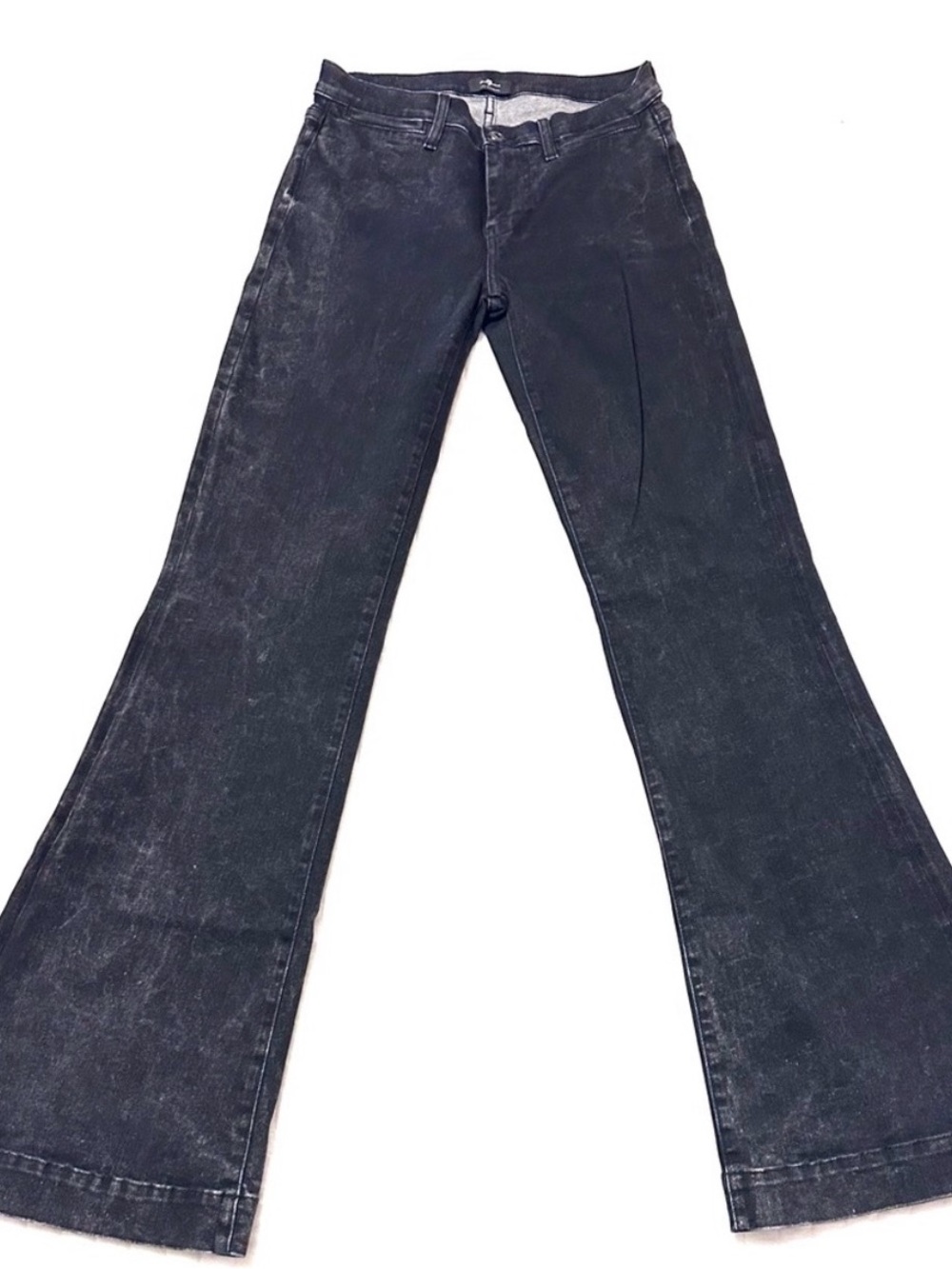 7 For All Mankind Black Flare Jeans